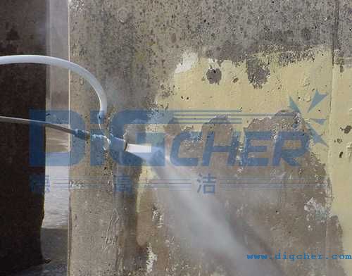 高壓水射流濕噴砂橋架表面除漆