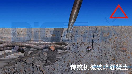 傳統(tǒng)機(jī)械破碎混凝土