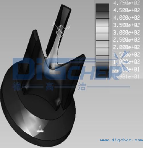 柱塞泵排液閥芯優(yōu)化后的應(yīng)力云圖